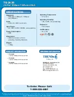 Preview for 2 page of TRENDnet TE-2620 Specifications