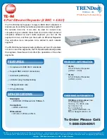 TRENDnet TE-R4 Product Information preview