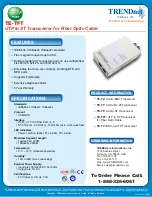 Preview for 1 page of TRENDnet TE-TFT Product Information