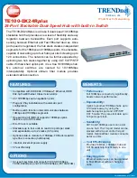 Preview for 1 page of TRENDnet TE100-DX24Rplus Specifications