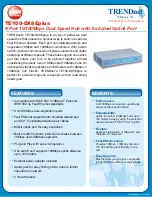 Preview for 1 page of TRENDnet TE100-DX8Eplus Specifications