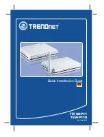 TRENDnet TE100-P11 Quick Installation Manual preview