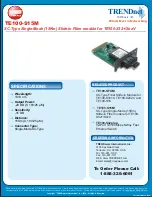 Preview for 1 page of TRENDnet TE100-S15M Specifications