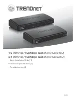 TRENDnet TE100-S16D Quick Installation Manual preview