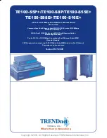 Preview for 1 page of TRENDnet TE100-S16E (French) Manual De L'Utilisateur