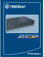 Preview for 1 page of TRENDnet TE100-S32plus Quick Installation Manual