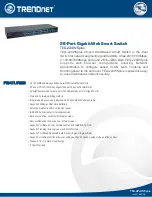 TRENDnet TEG-224WSplus Datasheet preview