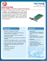 TRENDnet TEG-PCISXM2 Datasheet preview