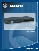 Preview for 1 page of TRENDnet TEG-S081FMi User Manual