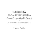 TRENDnet TEG-S224TXA - 26PORT Gigabit Copper Switch 24-10/100 2-10/100/1000 User Manual preview