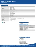 Preview for 2 page of TRENDnet TEG-S3M8TX Specifications