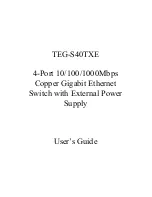 Preview for 1 page of TRENDnet TEG-S40TXE User Manual