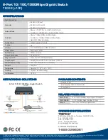 Preview for 2 page of TRENDnet TEG-S8 - Gigabit Switch Specifications