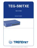 TRENDnet TEG-S80TXE - Copper Gigabit Switch User Manual preview