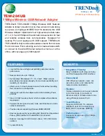 Preview for 1 page of TRENDnet TEW-204UB Specifications