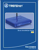 TRENDnet TEW-435BRM - 54MBPS 802.11G Adsl Firewall M Quick Installation Manual preview