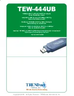 TRENDnet TEW-444UB Quick Installation Manual preview