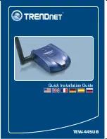 TRENDnet TEW-445UB Quick Installation Manual preview