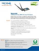 TRENDnet TEW-603PI Specifications preview