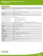 Preview for 2 page of TRENDnet TEW-635BRM - Wireless Router Specifications