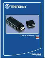 TRENDnet TEW-664UB Quick Installation Manual preview