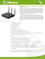 Предварительный просмотр 1 страницы TRENDnet TEW-692GR Specifications