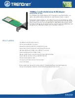 TRENDnet TEW-703PIL Datasheet предпросмотр