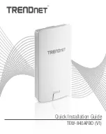 TRENDnet TEW-840APBO Quick Installation Manual предпросмотр