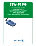 TRENDnet TEW-P1PG SHEETS Quick Installation Manual preview