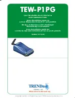 Preview for 1 page of TRENDnet TEW-P1PG SHEETS Quick Installation Manual