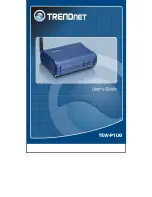 TRENDnet TEW-P1UG - Wireless Print Server User Manual preview