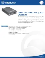 Preview for 1 page of TRENDnet TFC-1000S10D3 Specifications