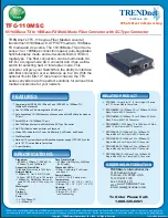 TRENDnet TFC-110MSC - DATA SHEETS Specifications preview