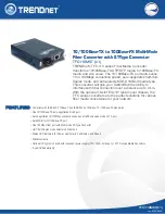 TRENDnet TFC-110MST Datasheet preview