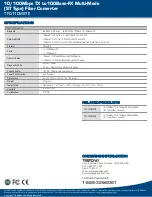 Preview for 2 page of TRENDnet TFC-110MSTE Specifications