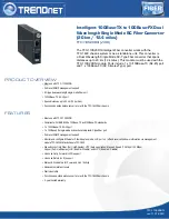 Preview for 1 page of TRENDnet TFC-110S20D3i Specifications