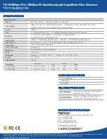 Preview for 2 page of TRENDnet TFC-110S40D3 Specifications