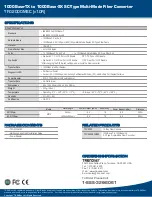 Предварительный просмотр 2 страницы TRENDnet TFC-2000MSC - 1000Base-T to 1000Base-SX Multi-Mode SC Fiber Converter Specifications