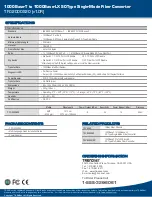 Preview for 2 page of TRENDnet TFC-2000S20 Specifications