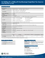 Preview for 2 page of TRENDnet TFC-210S20D3 Specifications