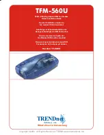 Preview for 1 page of TRENDnet TFM-560U - DATA SHEETS Quick Installation Manual