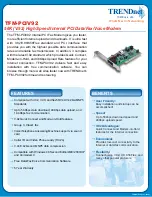 TRENDnet TFM-PCIV92 Specifications preview