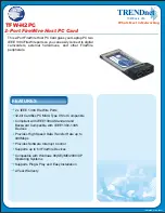 TRENDnet TFW-H2PC - DATA SHEETS Specifications preview