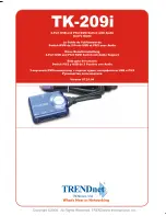 TRENDnet TK-209i User Manual preview