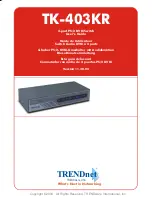 Preview for 1 page of TRENDnet TK-403KR User Manual