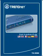 Preview for 1 page of TRENDnet TK-408K (Spanish) Guía De Instalación Rápida