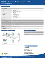 Preview for 2 page of TRENDnet TPL-302E2K - Powerline AV Fast EN Adapter Specifications