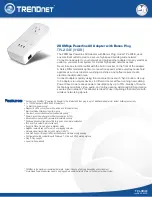 TRENDnet TPL-304E Specifications preview