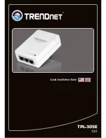 Предварительный просмотр 1 страницы TRENDnet TPL-305E Quick Installation Manual