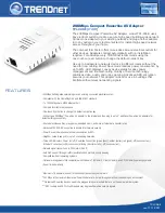 TRENDnet TPL-306E Specifications preview